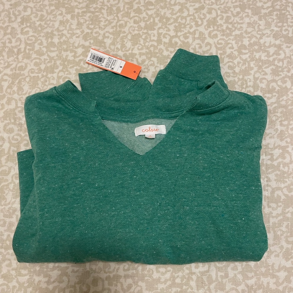 Green Sweatshirt Top
